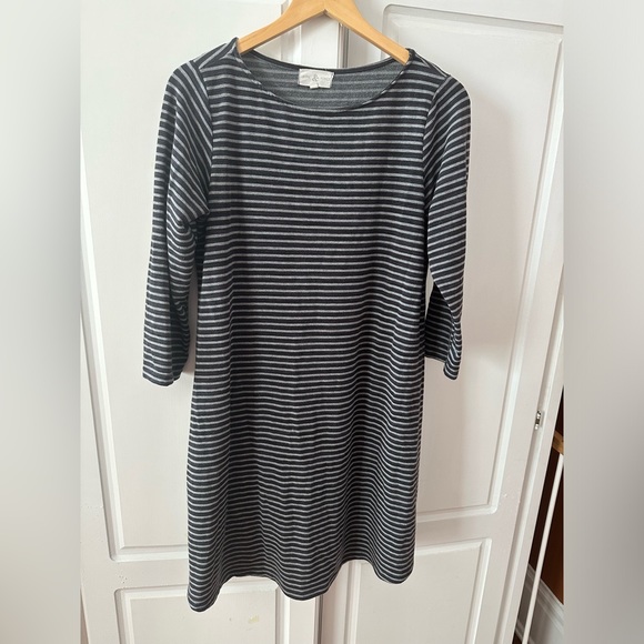 Striped 3/4 Sleeve Dress, L - Picture 1 of 3
